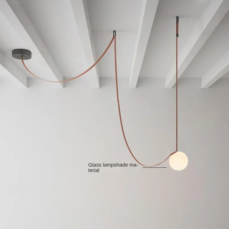 Afralia™ Nordic Glass Ball LED Pendant Chandelier for Home Decor