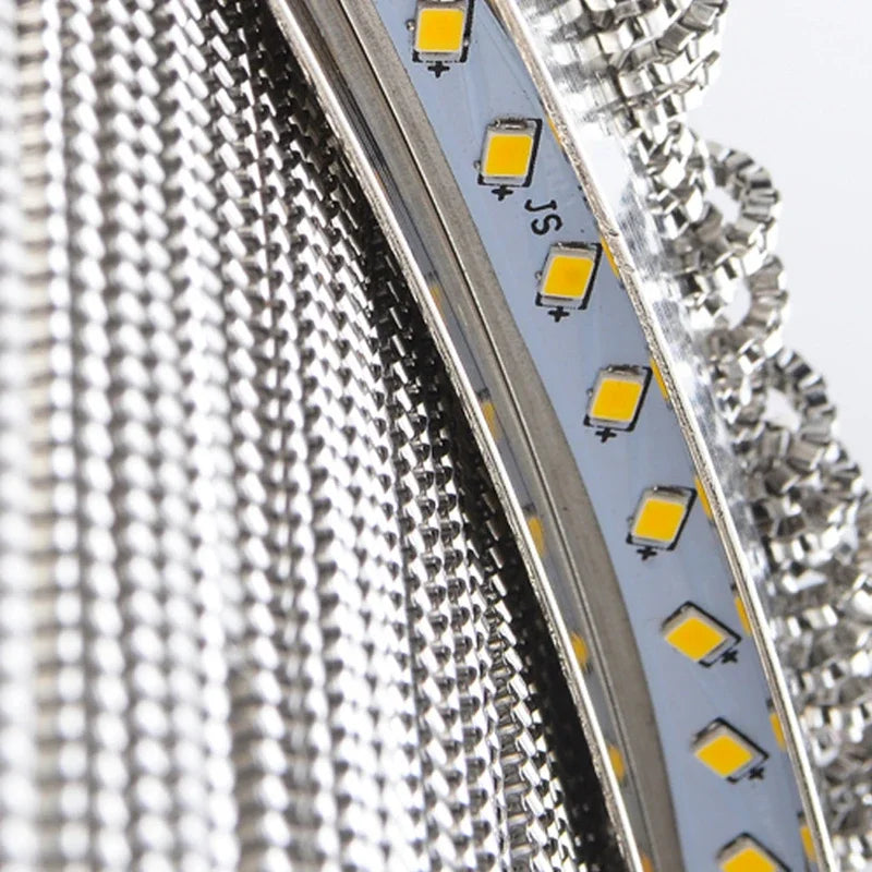 Afralia™ Gold Chain Chandelier with Remote Control - Modern LED Pendant Light for Home Décor