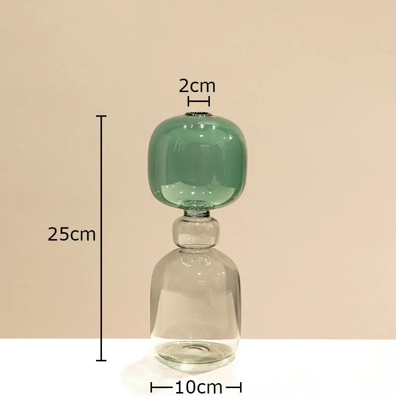 Afralia™ Multicolour Glass Vase: Hydroponics Flower Pot, Desk Decoration, Floral Arrangement