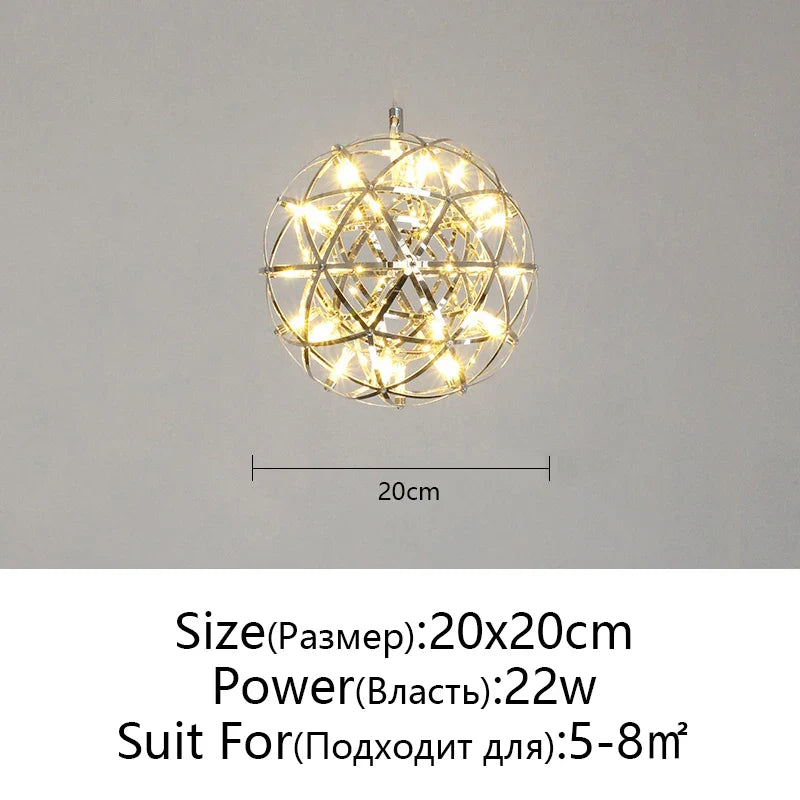 Afralia™ Ball Fireworks Pendant Light: Nordic Modern LED Ceiling Lamp for Shop Decor