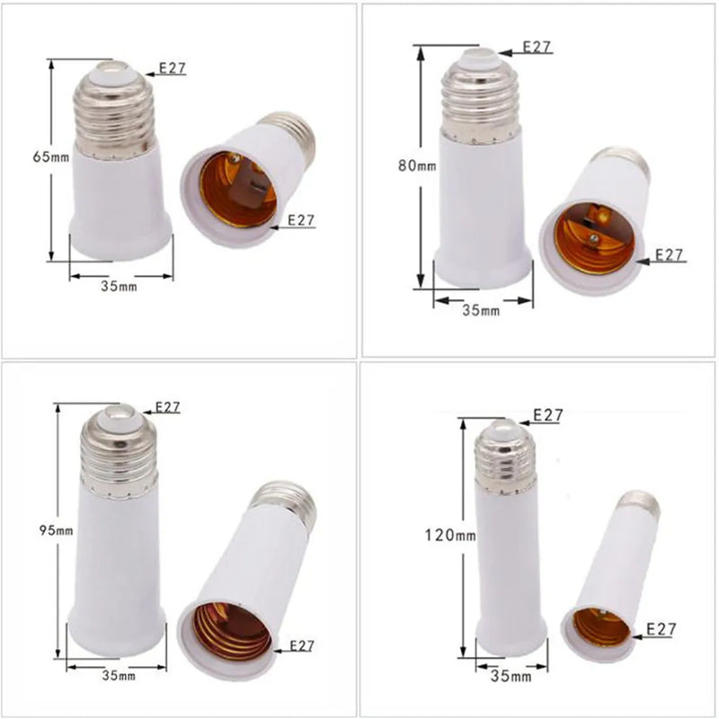 Afralia™ E27 to E27 Socket Extender Medium Base Lamp Adapter