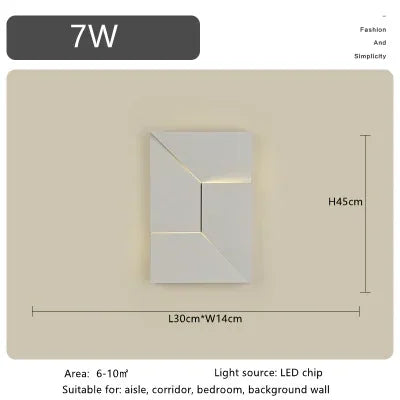 Afralia™ Shadow Metal Sconce Light for Geometric Led Wall Lamp, Living Room, Bedroom