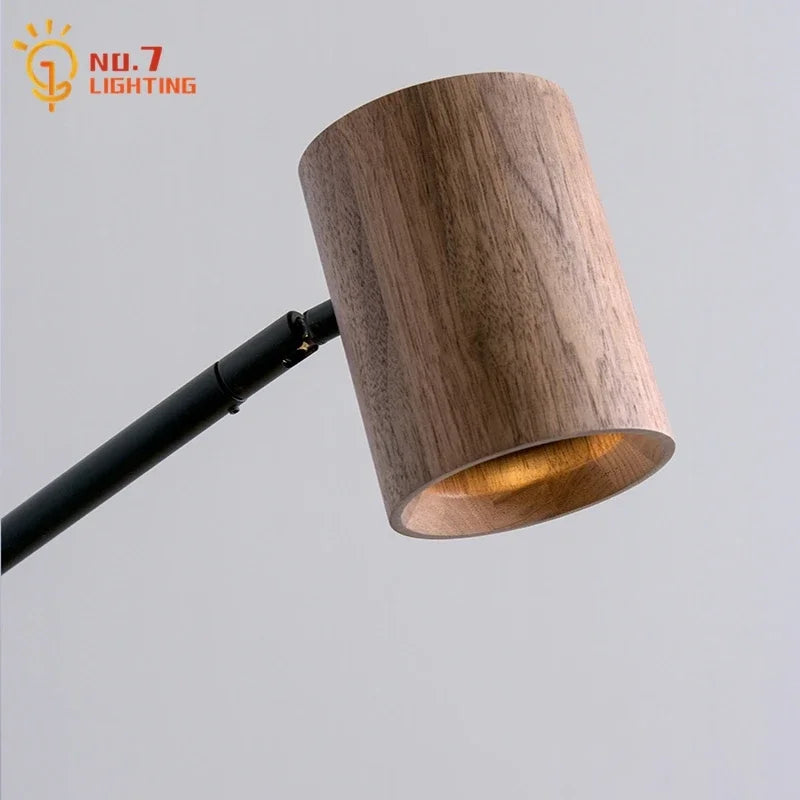 Afralia™ Black Walnut Swing Arm Wall Lamp with Switch | Minimalist Design for Home Decor