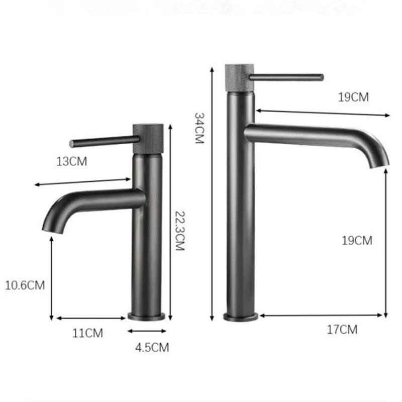 Afralia™ Brushed Gold Swivel Faucet for Bathroom Basin, Hot Cold Water Sink Crane