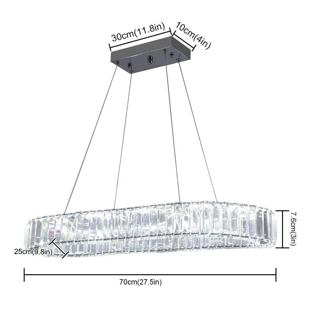 Afralia™ Crystal Oval LED Chandelier: Nordic Design Pendant Light for Living, Bedroom, Hotel