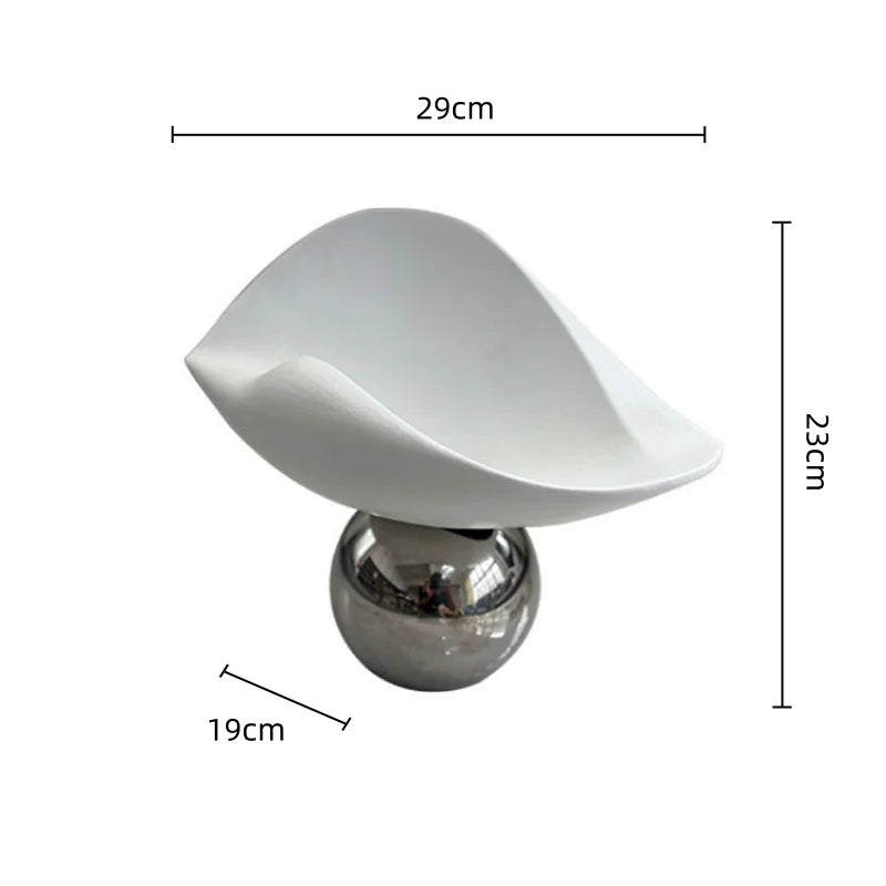 Afralia™ Geometric Silver Sphere Fruit Plate Tray Irregular Disc Home Decoration