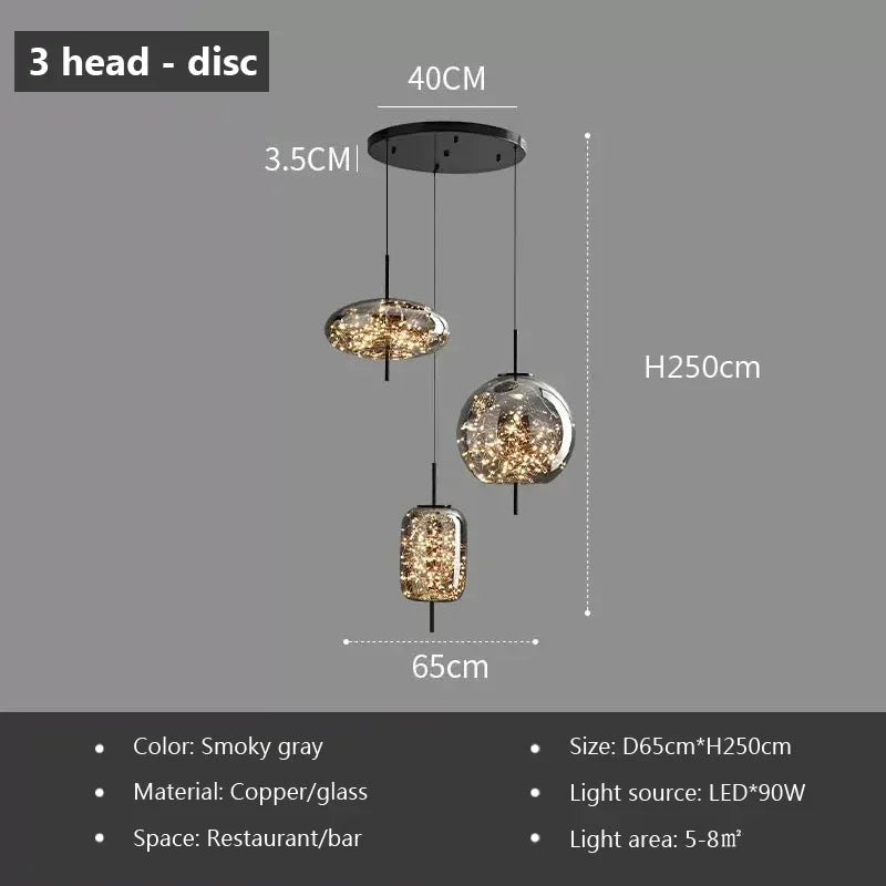Afralia™ LED Glass Pendant Light: Modern Nordic Luxury Hanging Lamp Fixture