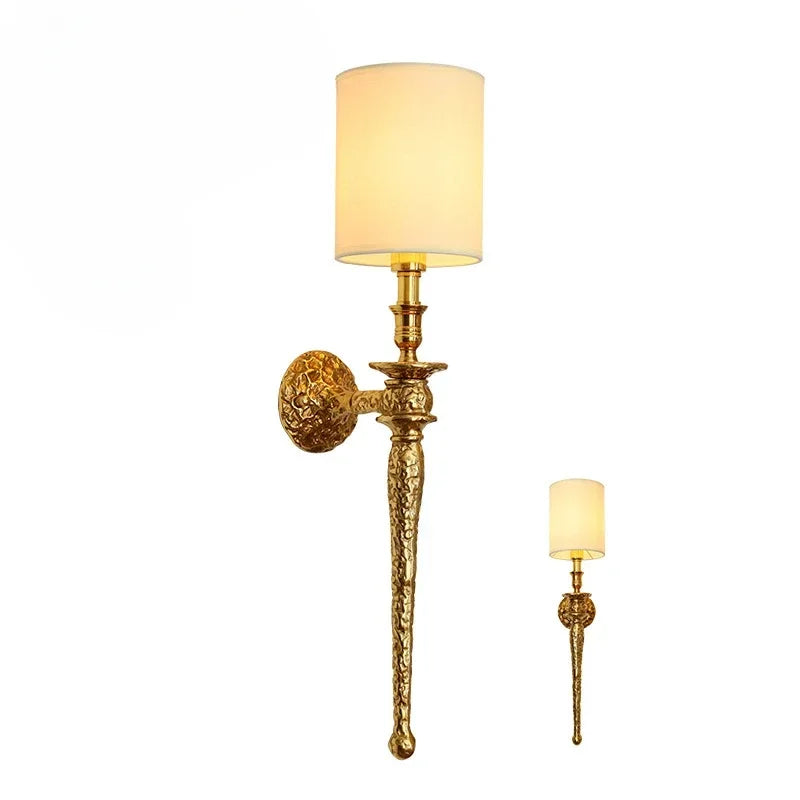 Afralia™ Copper Wall Lamp for Luxury Living Room TV Background, Bedroom, Staircase LED Lighting