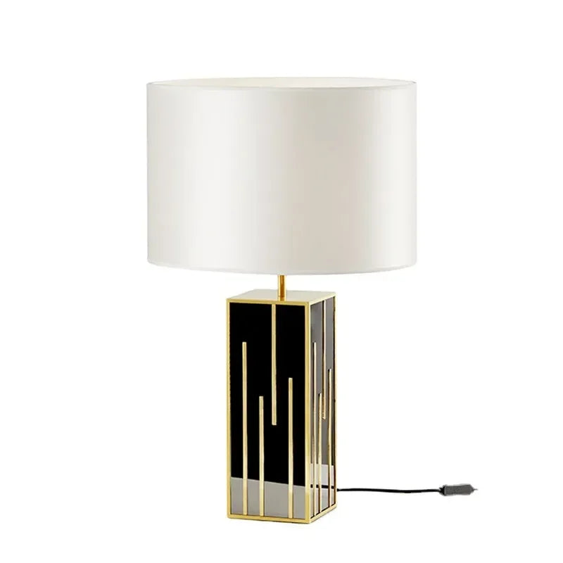 Afralia™ Luxury Gold Metal LED Desk Lamp for Hotel Bedroom & Study
