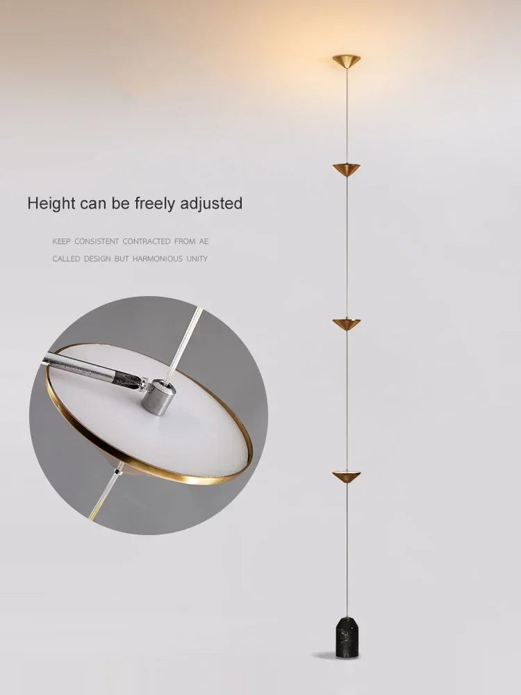 Afralia™ Cone Design Art Iron Hanging Cable Floor Lamp