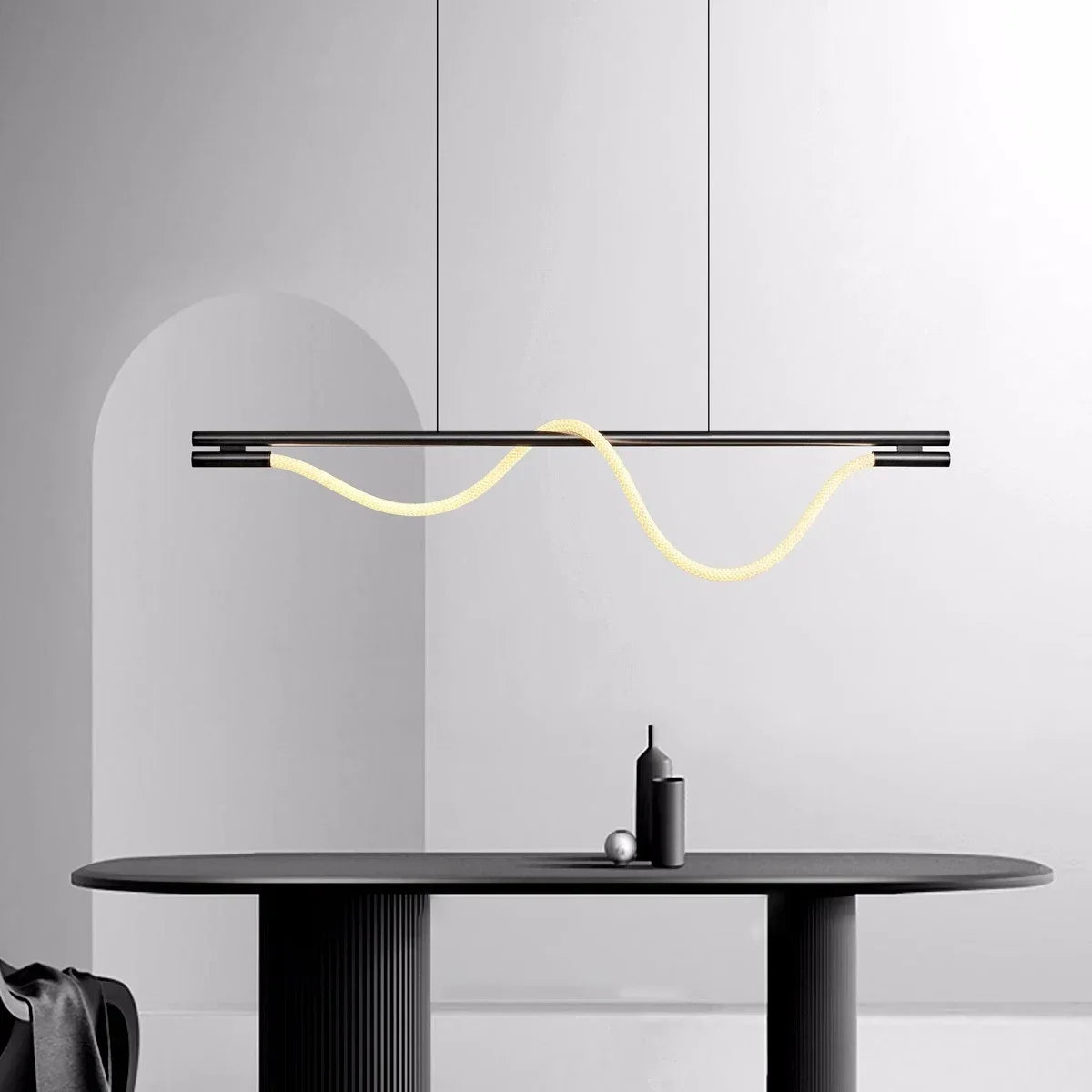Afralia™ Minimalist Silicone Line LED Wall Sconce for Living Room Bedroom Dining Decor