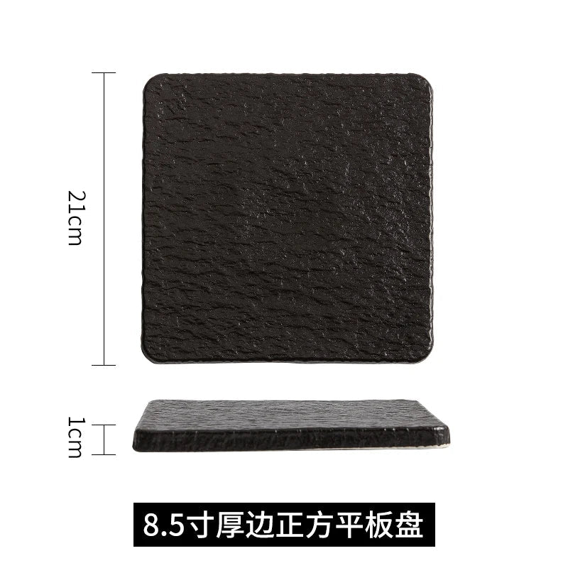 Afralia™ Rock Plate: Elegant Japanese Tableware for Home Dining and Decoration