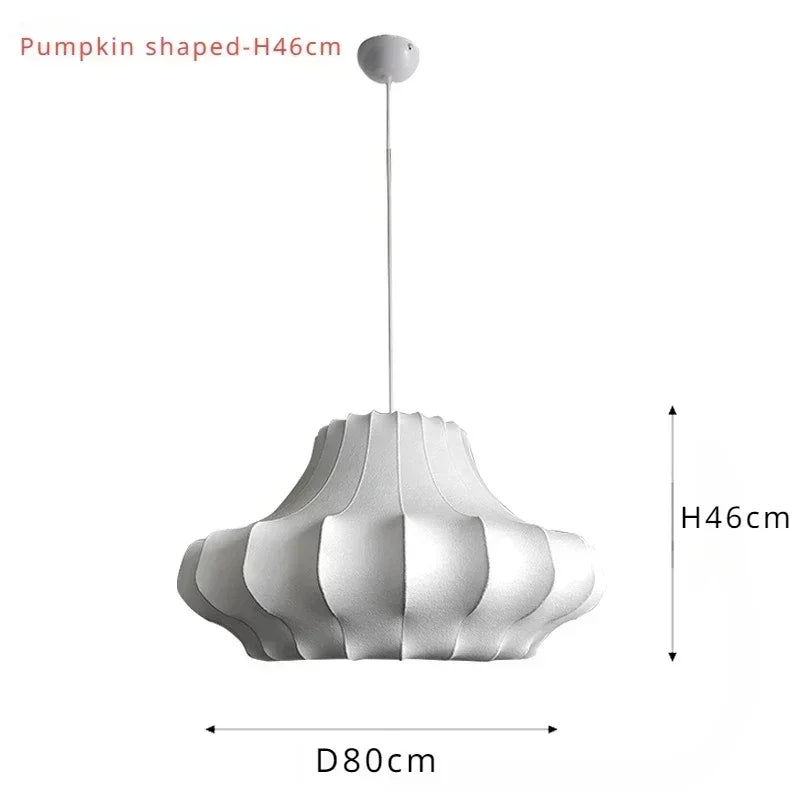 Afralia™ Wabi Sabi Silk Chandelier: Modern Designer Pendant Lighting for Living, Dining & Bedroom