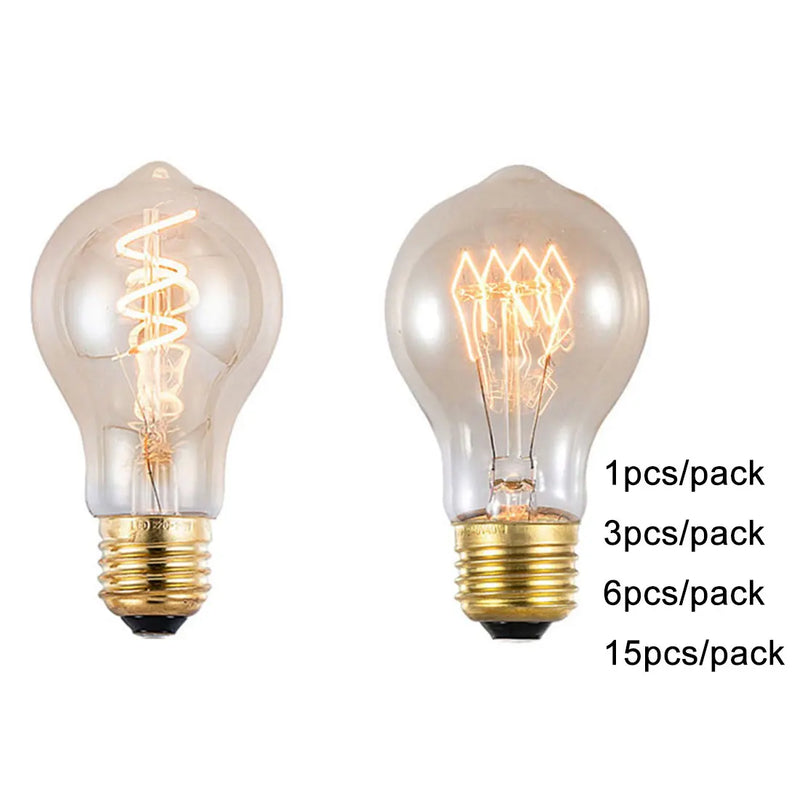 Afralia™ Vintage Edison LED Bulb 4W E27 Dimmable A19 Warm Yellow 2300K Light