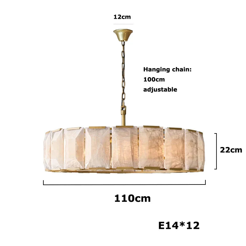 Afralia™ Retro American LED Crystal Chandelier Lighting for Living Room