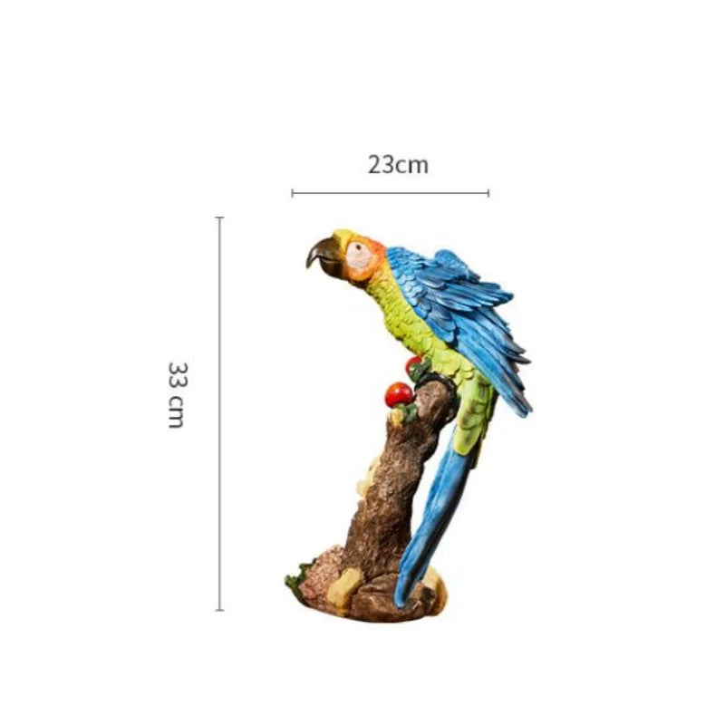 Afralia™ Resin Parrot Figurine Ornament for Bird Lovers and Home Decor