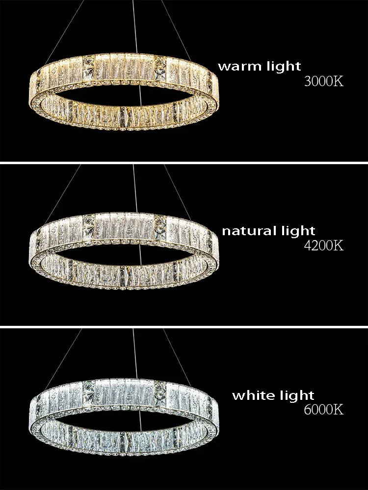 Afralia™ Crystal Ceiling Chandelier | Luxury Glass Hanging Lamps LED Décor