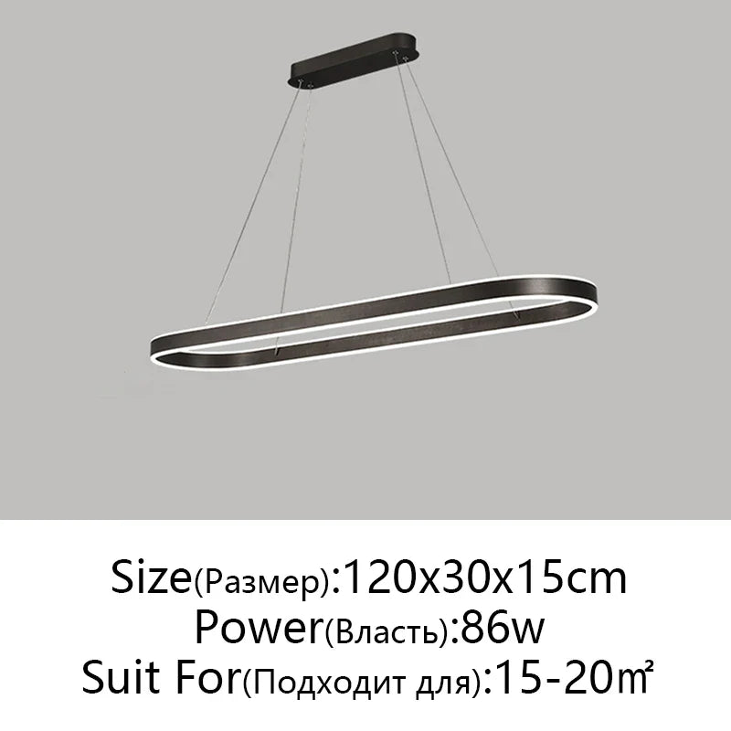 Afralia™ LED Aluminum Ceiling Chandelier for Kitchen Living Room Modern Nordic Design