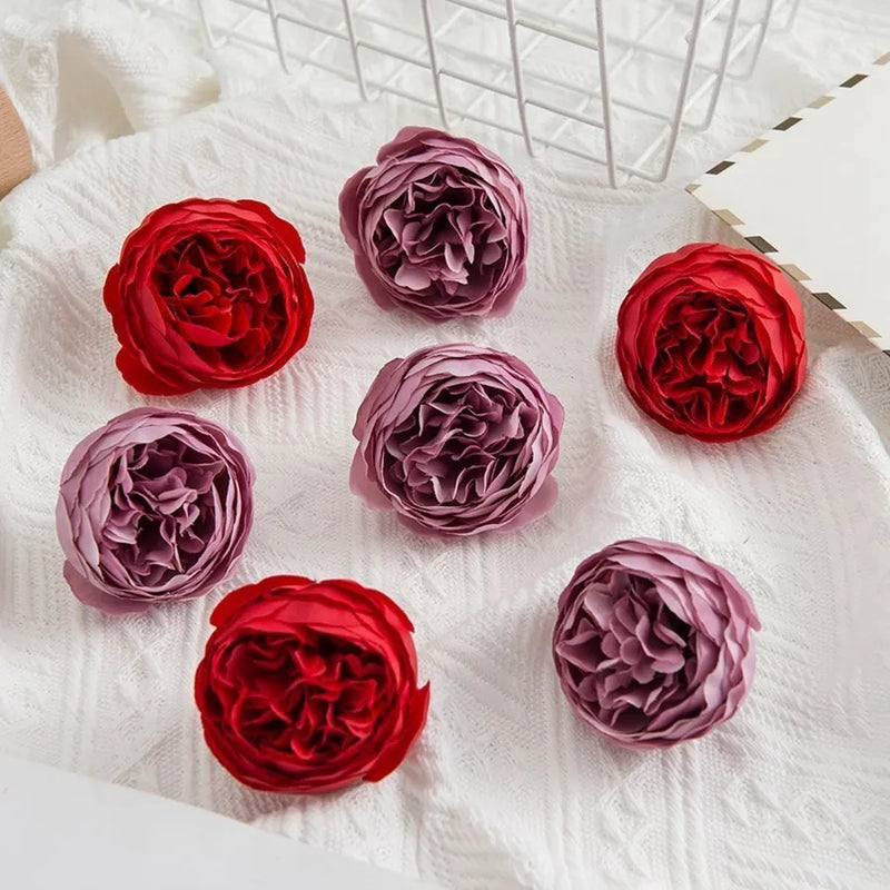 Afralia™ Silk Peony Roses: Multicolor Fake Flowers for Home Wedding DIY Decor & Crafts