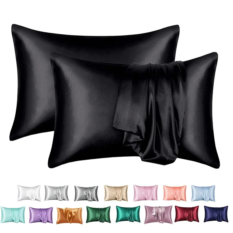 Afralia™ Silky Satin Pillowcase: Soft, Comfortable, High-End Solid King Queen Pillow Cover