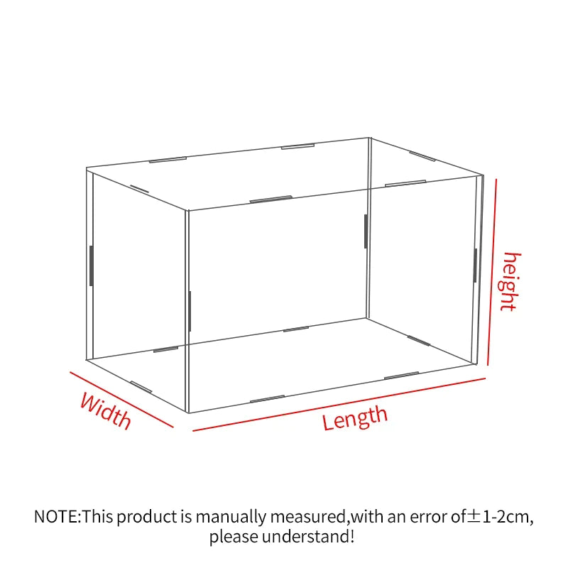 Afralia™ Clear Acrylic Display Case for Toys & Collectibles Storage Box Organizing Counter