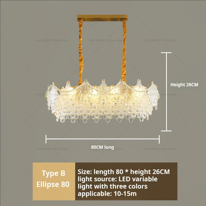 Afralia™ Luxury Cream Wind Crystal Chandelier: High-End Living Room, Dining Room, Bedroom Light