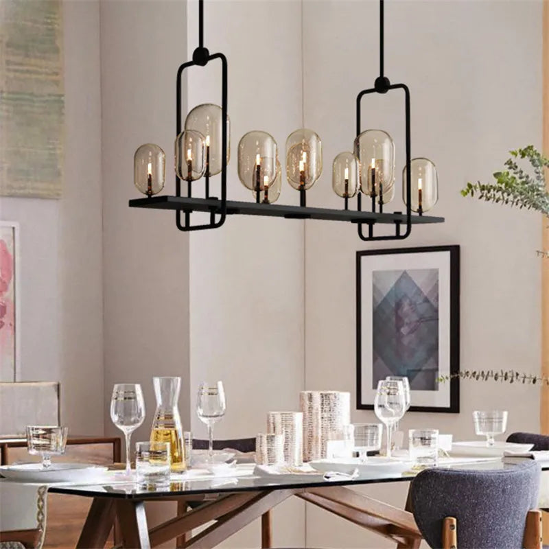 Afralia™ Retro Kitchen Pendant Light | Modern Glass Industrial Hanging Lamp for Restaurant & Bar