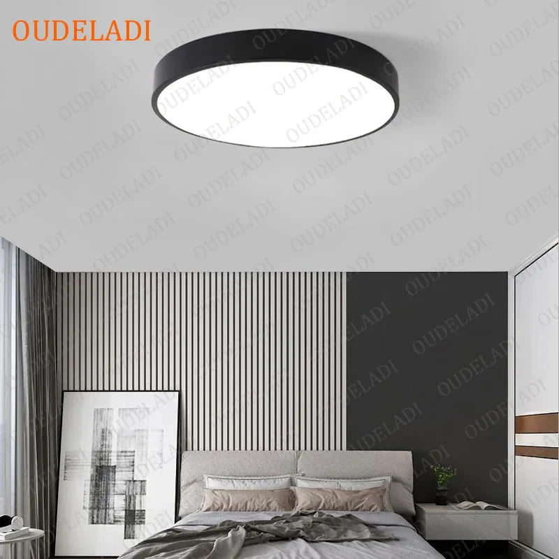 Afralia™ Colorful Round LED Ceiling Light for Living Room, Bedroom, Children's Room, and Aisle