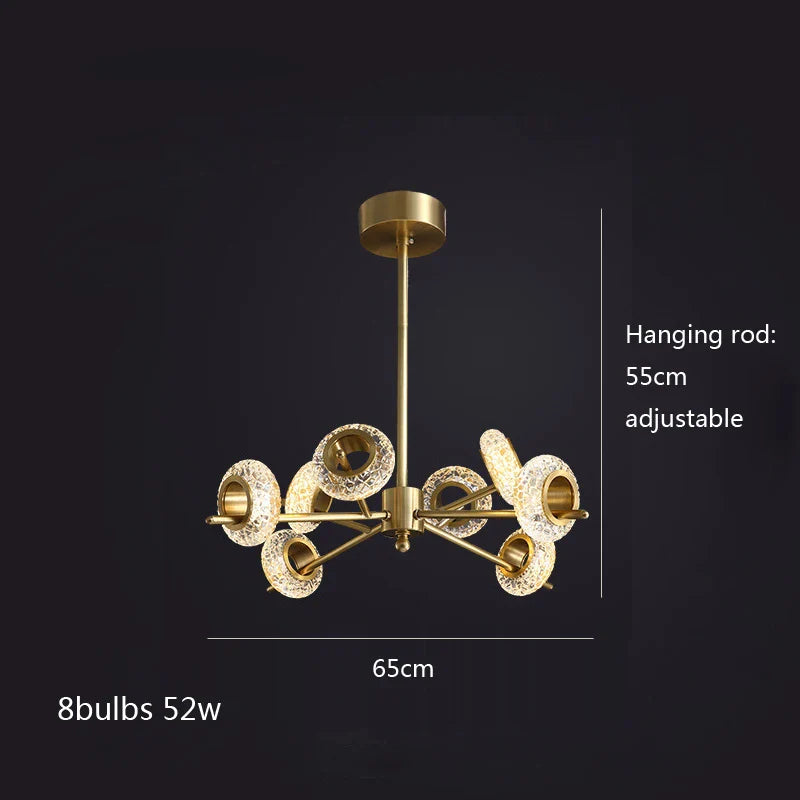 Afralia™ Crystal Lustre LED Chandelier for Home Decor - Luxury Round Ceiling Lamp