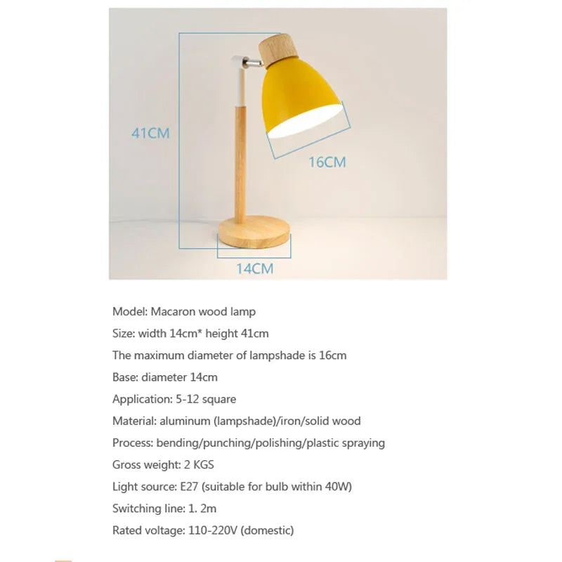 Afralia™ Wooden Art LED Table Lamp - Modern Minimalist Design for Bedroom and Study