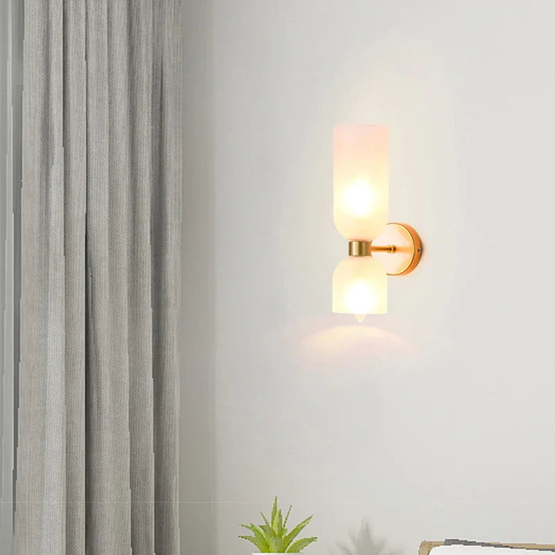 Afralia™ Nordic Glass Wall Lamp LED Sconces for Indoor Home Decor