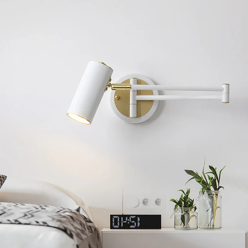 Afralia™ Modern Adjustable Swing Arm Wall Lamp: Illuminate Your Space with Style and Functionality