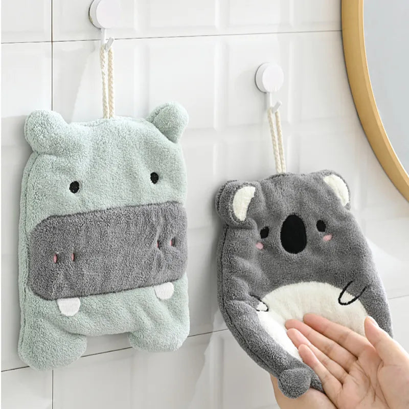 Afralia™ Elephant Hippo Microfiber Children's Hand Towel