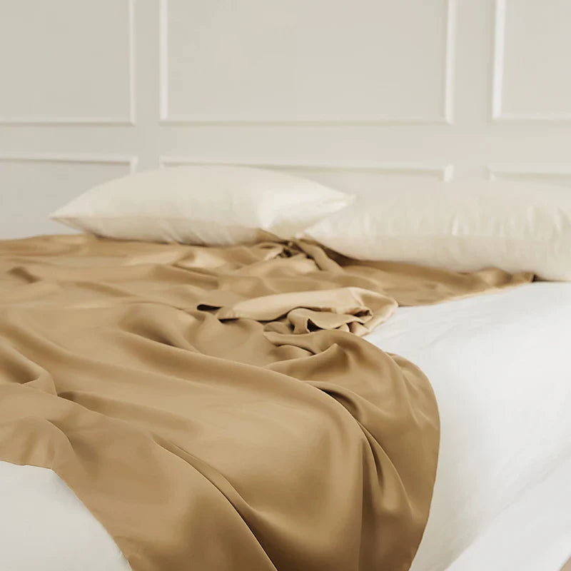 Afralia™ Silky Eucalyptus Fiber Duvet Cover - Solid Color, Soft Skin-Friendly Fabric