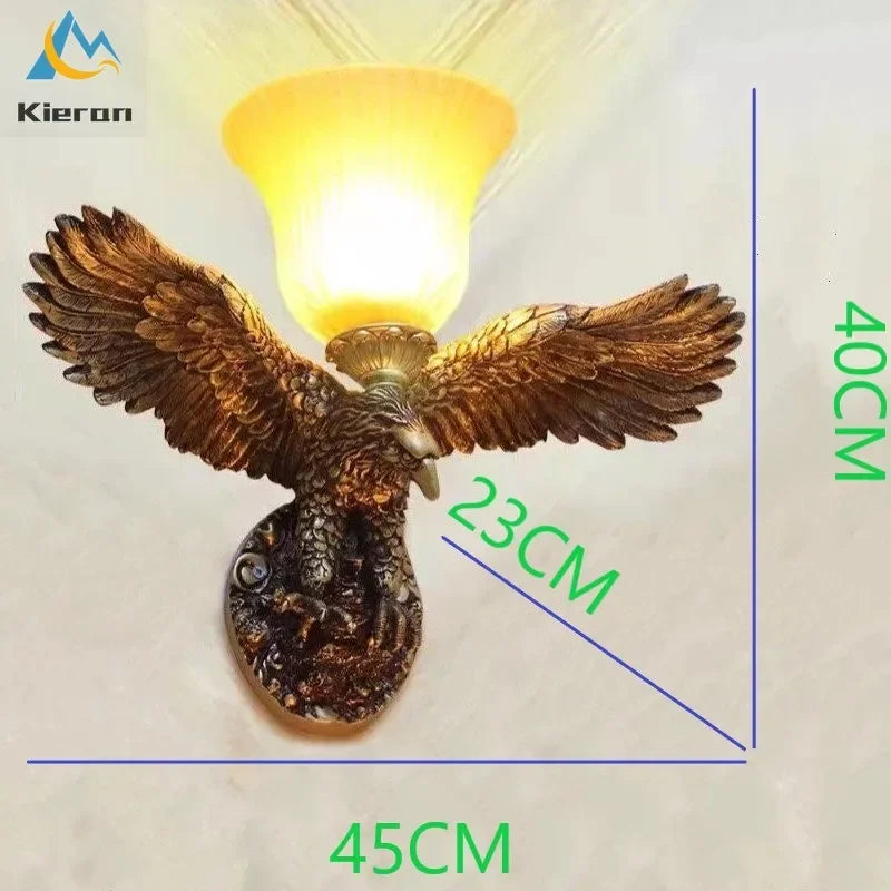 Afralia™ Eagle Crystal LED Wall Lamp for Nordic Modern Style Bedrooms & Living Rooms