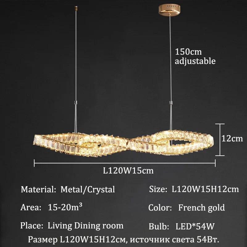 Afralia™ French Gold Crystal Chandeliers with LED Lighting for Luxury Home Décor