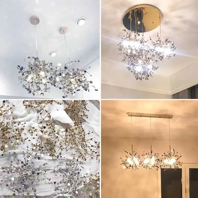Afralia™ Gold LED Ceiling Pendant Light Fixture for Home Decoration and Modern Living