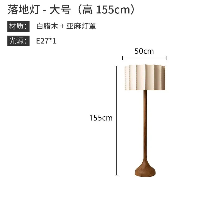Afralia™ Solid Wood LED Floor Lamp | Minimalist Zen Design for Living Room, Bedroom, Study