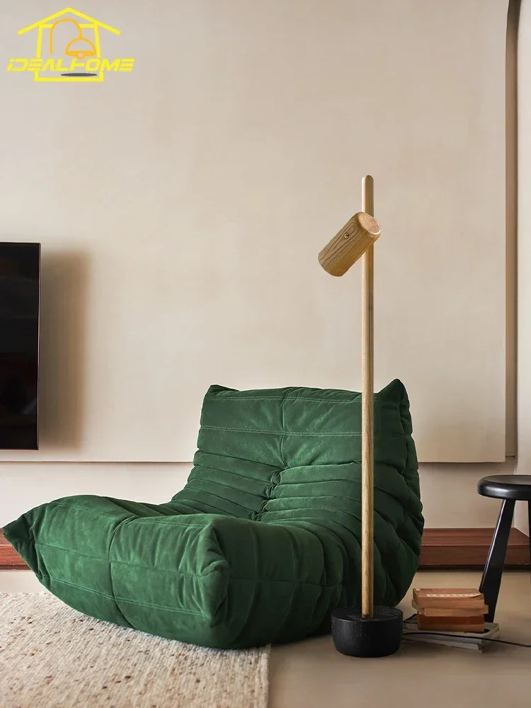 Afralia™ Zen Art Solid Wood Floor Lamp for Study Tea/Living Room