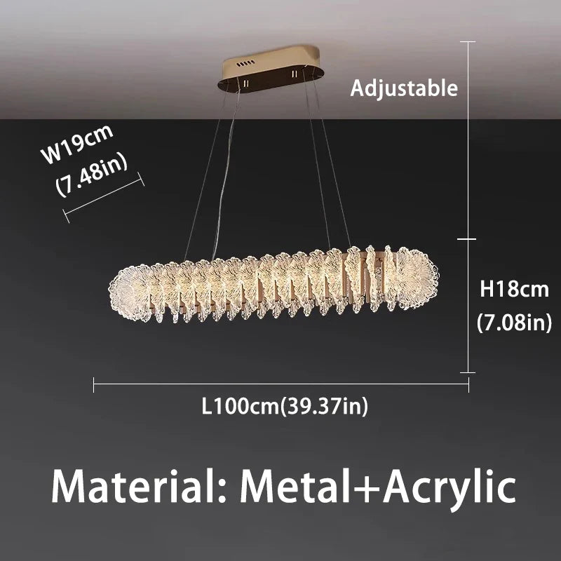 Afralia™ Gold Bloom Coral Ceiling Chandelier, LED Pendant Light for Living Room.