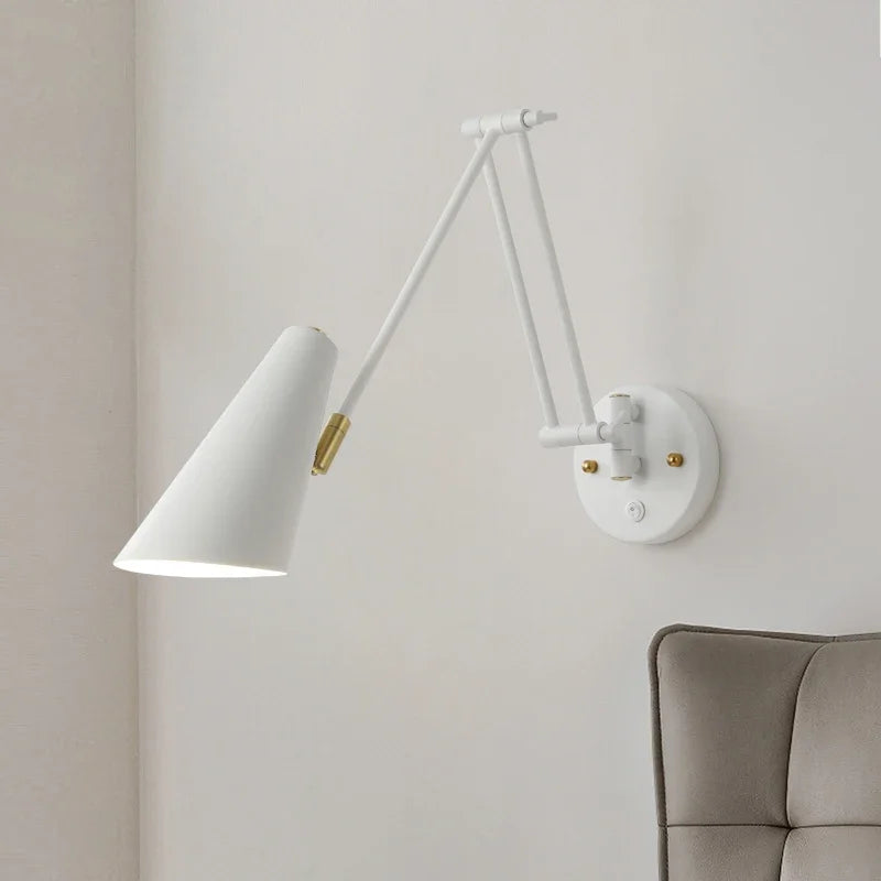 Afralia™ Modern Adjustable Swing Arm Wall Lamp: Illuminate Your Space with Style and Functionality