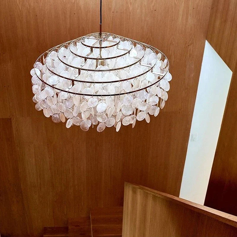 Afralia™ Modern Conch Chandelier: Nordic Seashell LED Lighting Fixture