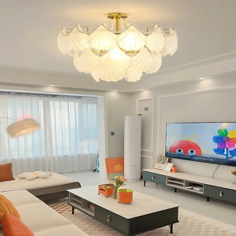 Afralia™ Crystal Pearl Chain Chandelier: Luxe Hanging Lamp for Exquisite Home Decor