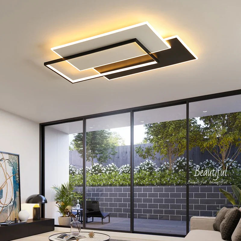 Afralia™ Modern LED Chandelier for Living Room, Bedroom, Dining Room - Dimmable Indoor Lighting Fixtures