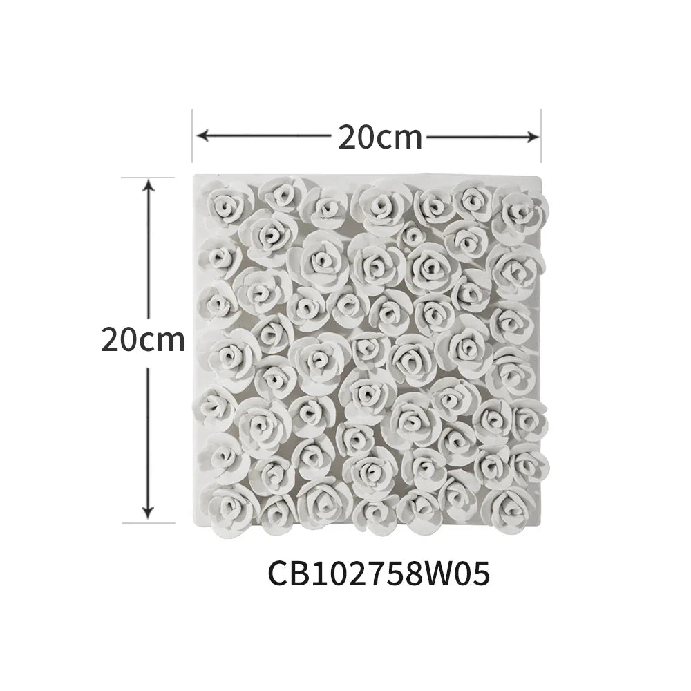 Afralia™ Petal Pendant Embossed Rose Wall Decoration Handmade Ceramic Adornment