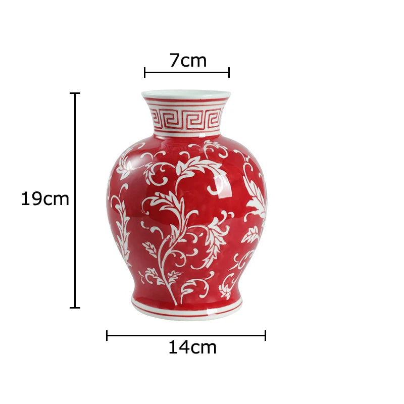 Afralia™ Blue & White Porcelain Vase Pot for Stylish Room Aesthetic Decor & Flowers