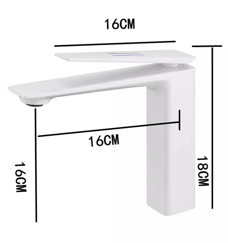 Afralia™ Gold Basin Faucet, Gray Bathroom Mixer Tap, Single Handle Waterfall Faucet