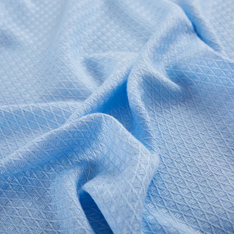 Afralia™ Bamboo Fiber Summer Quilt - Lightweight & Breathable Diamond Grid Blanket