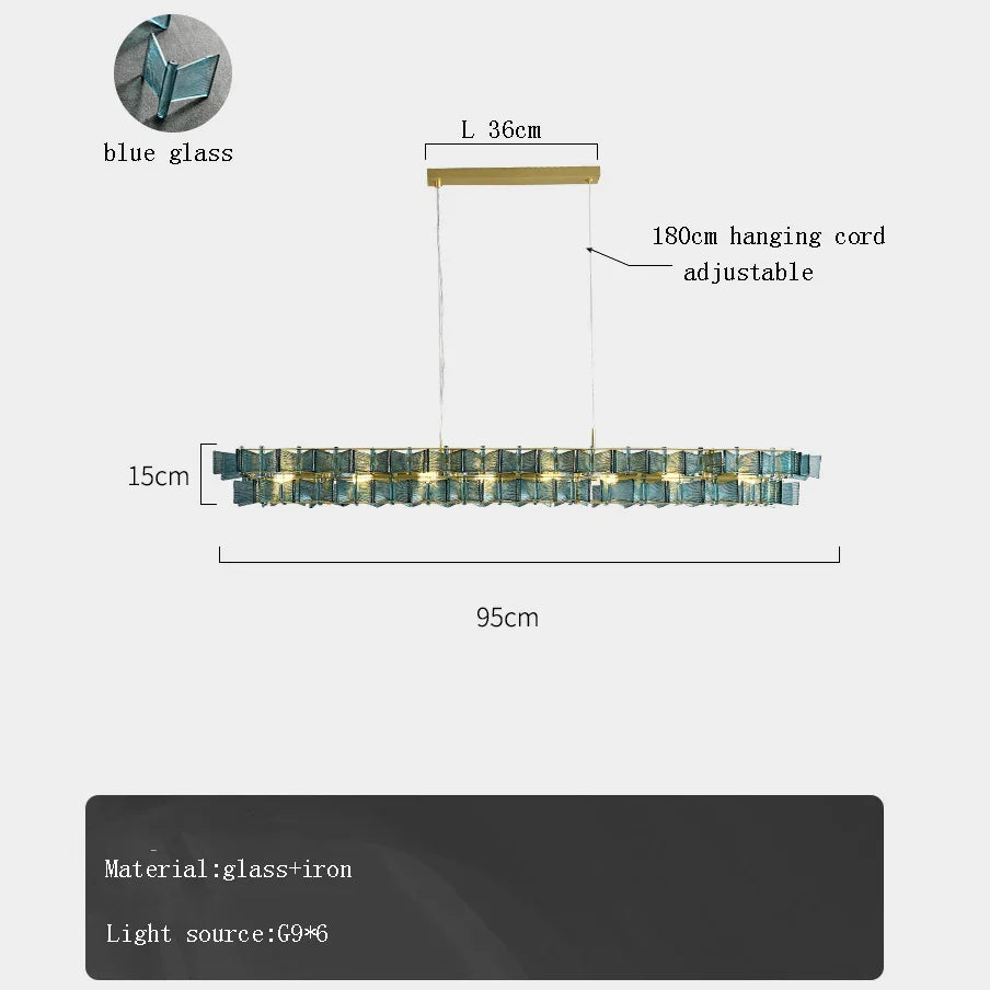 Afralia™ Blue Butterfly Glass LED Chandelier - Dimmable Indoor Decor Lamp