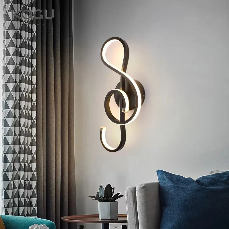 Afralia™ LED Wall Lamps Modern Minimalist Bedroom Living Room Lighting Black White